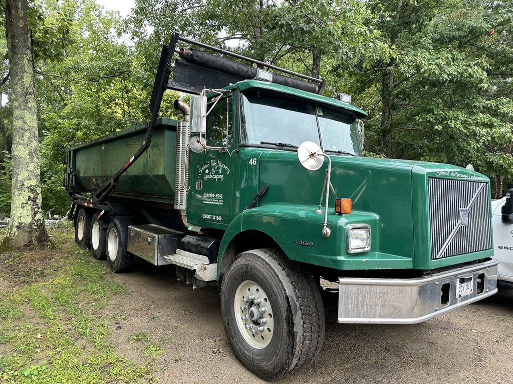 A Salmon Falls Nursery & Landscaping truck and crew